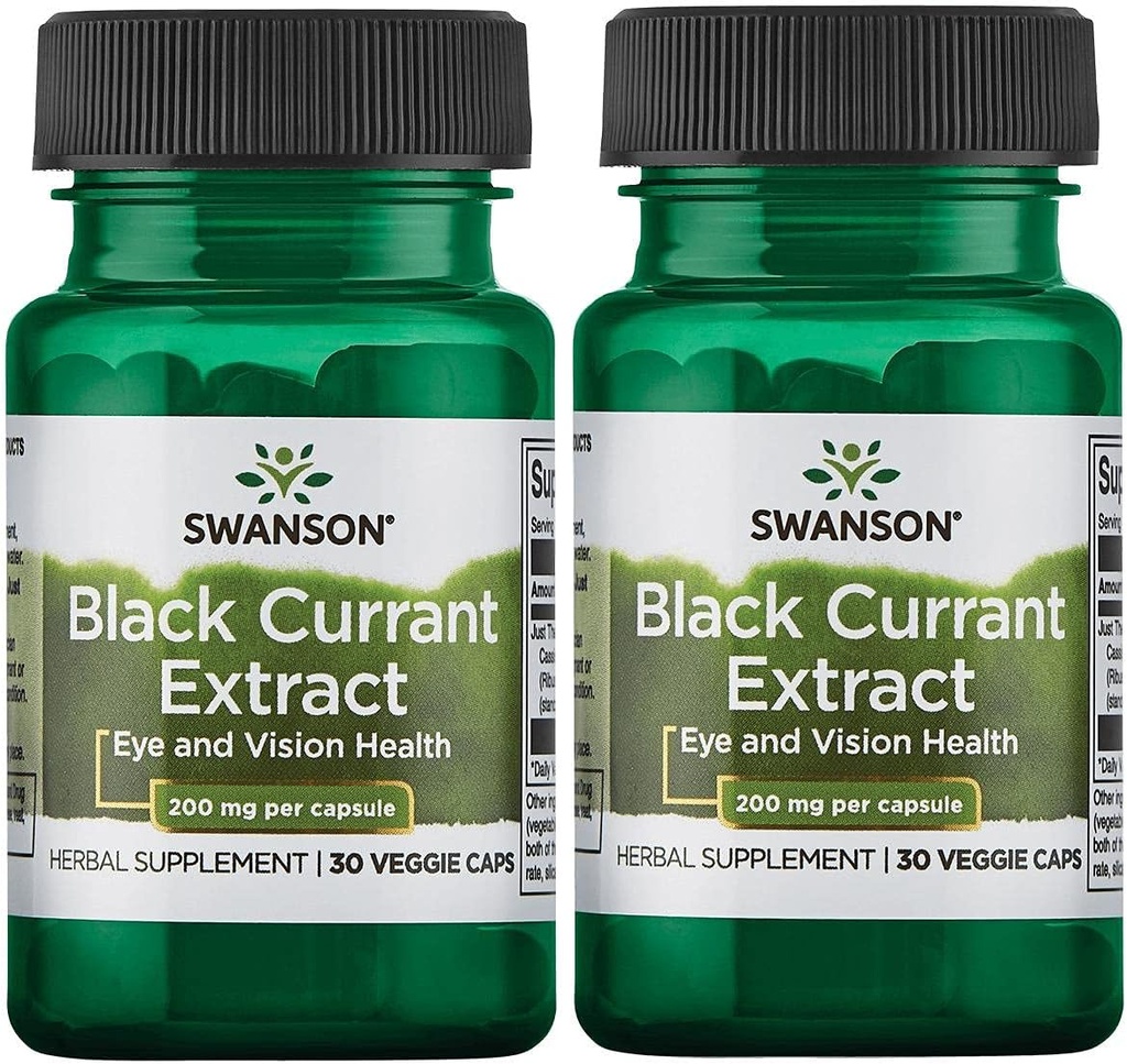 Swanson Black Currant Extract 200 mg 30 Veg Caps 2 Pack