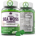 (2 Pack) Sea Moss Gummi - Irish Sea Moss Gummi für Erwachsene & Kinder - Advanced Superfood Seamoss Supplement mit Bio Bladderwrack & Burdock Root Extract,ACV für Daily Immune, Gut Cleanse, Vegan