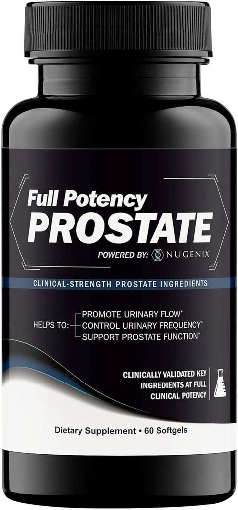 Nugenix Full Potency Prostate - Prostata-Supplement für Männer Gesundheit, Klinische Stärke, Säge Palmetto, erhöhen Urinary Flow und Frequenz, und unterstützen Prostata-Funktion, 60 Kapseln