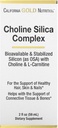 California Gold Nutrition Choline Silica Complex, Bioverfügbar & Stabilisiertes Silikon mit Choline & L-Carnitin, 2 fl oz (59 ml)