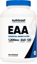 Nutricost EAA Capsules 1200mg, 240 Capsules - Acides aminés essentiels, 120 portions - Non-OGM, sans gluten et végétalien