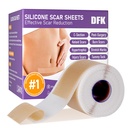 Silikon Narbenblätter, Silikon Narbenband (1.6"x 79" Roll-2M), Wiederverwendbare professionelle Narben Silikonstreifen, weiche Silikon Narbenblätter für chirurgische Narben,Keloid, Akne Narben,Burn Narbe,C-Section
