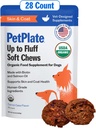 PetPlate Up to Fluff Soft Chews für Hunde, Skin & Coat Support, USDA Organic Supplement, Grain-Free, Human-Grade, Includes Salmon Oil and Biotin, Pet Supplies (Pack von 1, 9.8 Unze)