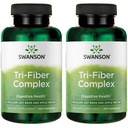 Complexe Swanson Tri Fibre - Supplément de santé digestif avec Psyllium, Oat Bran et Pectine de pomme - (100 Capsules) (2 Pack)