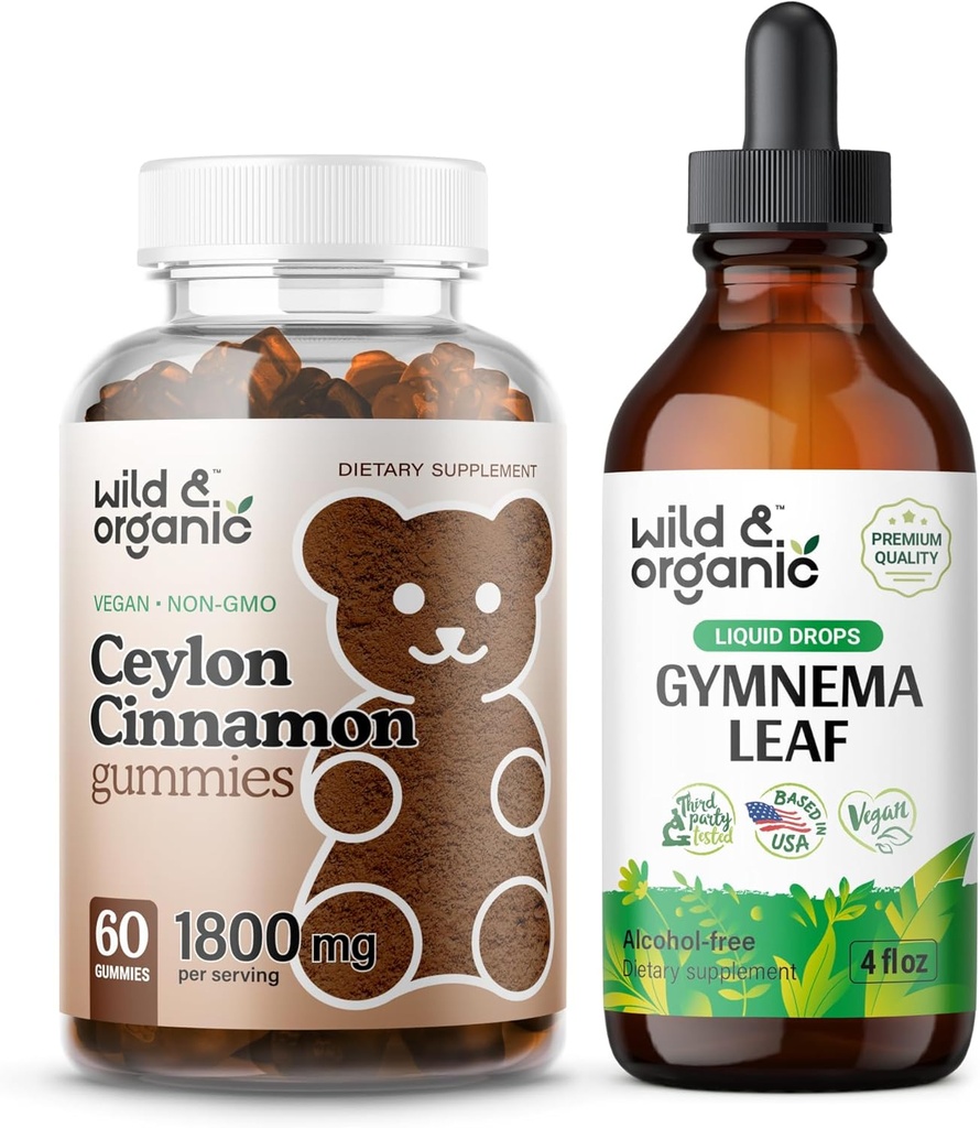 Wild & Organic Ceylon Cinnamon Gummis & Gymnema Tinktur