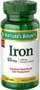 Nature’s Bounty I.Ron 65mg, 325 mg Ferrous Sulfate - Cellular Energy Support - 65mg - 100 Tabletten..
