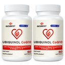 Ubiquinol CoQ10-600mg-Softgel, supplément actif d'Ubiquinol Coq10 avec vitamine E et oméga 3, 6, 9, haute absorption-Coenzyme-Q10, puissant antioxydant pour la production d'énergie, testé, 120 Compte