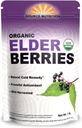 USDA Organic Dried Elderberries - Whole European Elderberry, Responsibly Wild Crafted, Perfect for Tea, Syrups, and More - Sambucas Nigra - 1 Pound (Certified Organic)