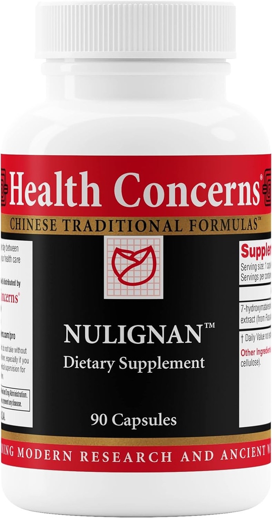 Préoccupations de santé NuLignan – Supplément de soulagement de la ménopause et d'équilibre hormonal – Soutien cardiovasculaire et œstrogène – Supplément à base de plantes chinoises pour les hommes et les femmes – Santé des os et du coeur – 90 capsules