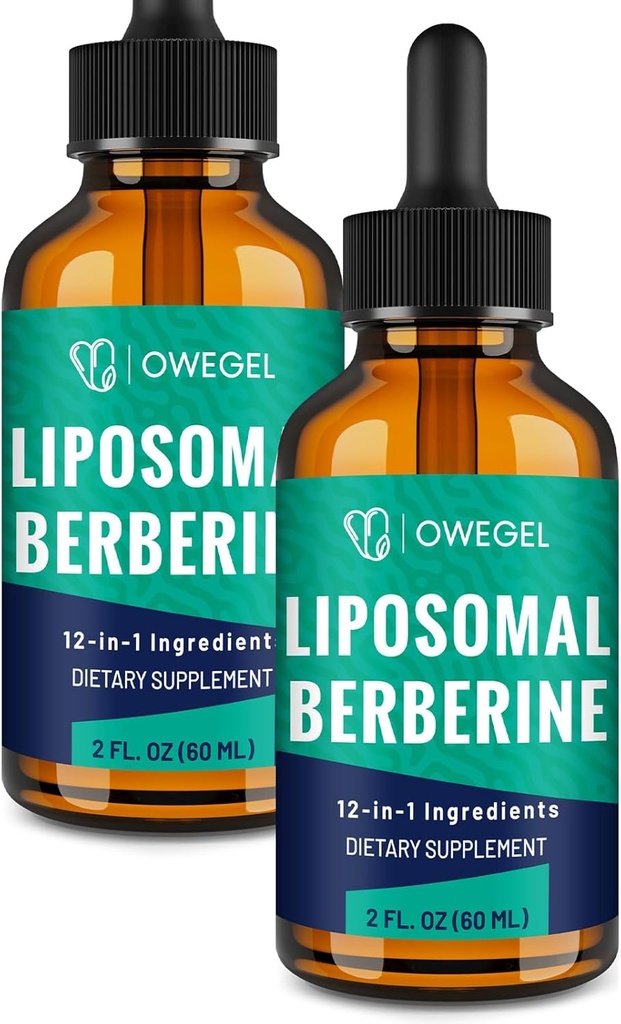 Liposomal Berberine HCL Liquid Drops – Fortgeschrittene 12-in-1 Kräuterformel mit Ceylon Cinnamon, Bitter Melon, Grüner Tee &amp; Mehr – 4 Fl Oz