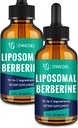 Liposomale Berberine HCL gouttes liquides – Formule à base de plantes de 12 en 1 avec Ceylan Cinnamon, Bitter Melon, Green Tea & More – 4 Fl Oz