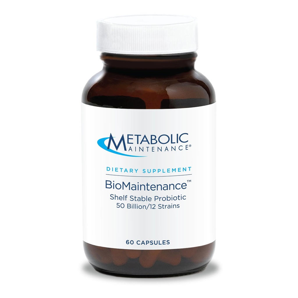 Maintenance métabolique Biomaintenance Table Stable Probiotic - 50 Million CFU + 12 Strain Probiotic Gut Supplément de santé - Contient Lactobacillus Acidophilus + Lactobacillus Gasseri (60 Capsules)