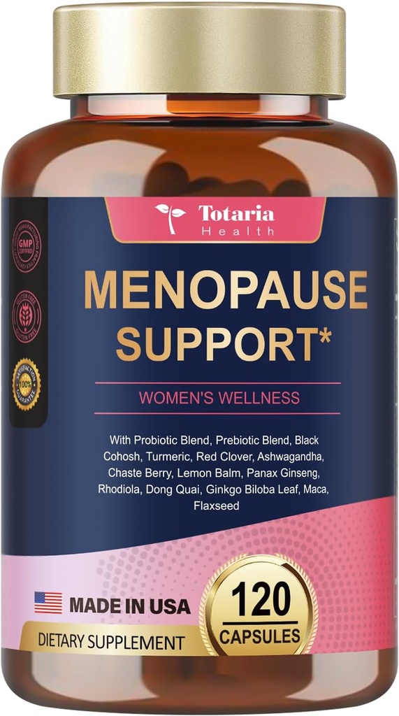 Menopause Ergänzungen für Frauen, Multibenefit & Complete Black Cohosh Menopause Probiotika für Frauen, natürliche Inhaltsstoffe, Roter Klee, DIM und mehr