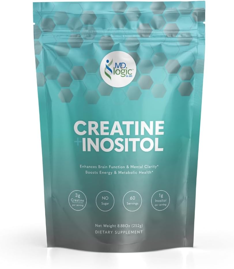MD Logic Health Creatine + Inositol für Peak Performance & Mental Clarity, Unflavored - Made in New York