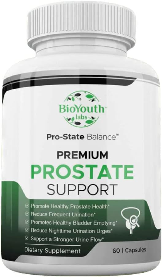 Supplément Prostate Naturel pour Homme, 60 Capsules - Mélange Nutritif d'Ail, Punicalagines, Tribulus Terrestris & Sélénium