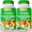 Einfach Nature's Pledge - 90 Veggie Capsules- 2 Month Supply - Made with Whole Food Superfoods, verpackt mit Beta Carotene & 18 verschiedene Gemüse - 100% Soy Free