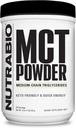 NutraBio MCT Pulver, Mittelkettige Triglyceride, Lean Weight Gain, Keto Friendly, 1 lb. Pulver - 50 Servierungen