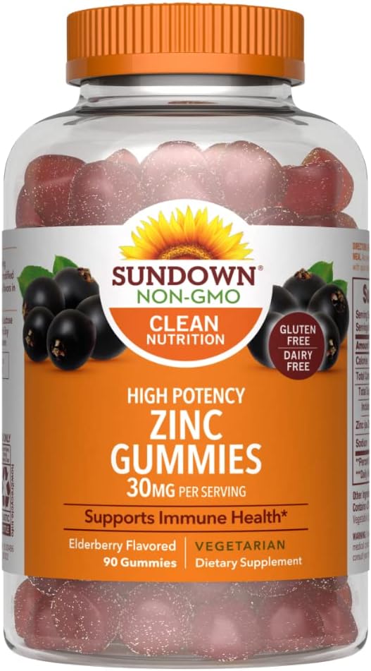 Sundown hohe Potenz Zink Gummis, 90 Zähler