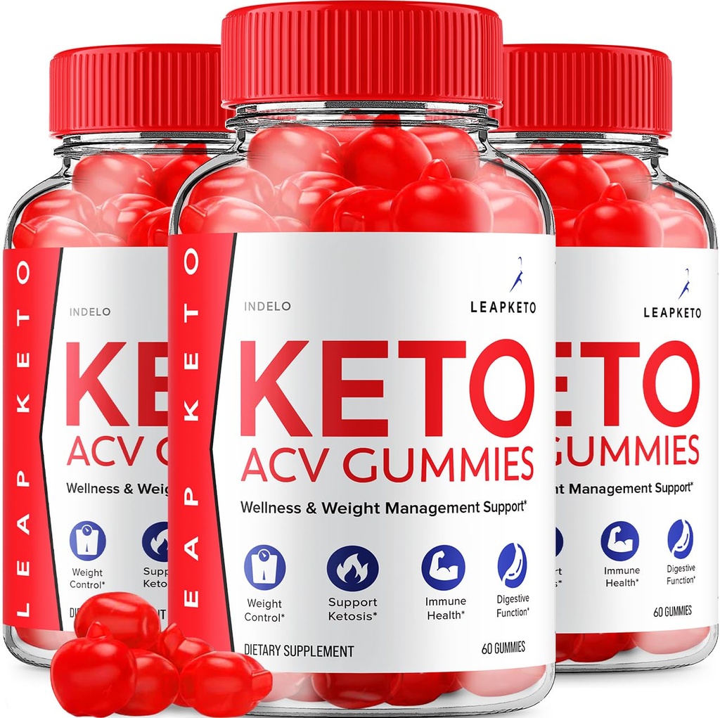 (3 Pack) Leap Keto ACV Gummies - Advanced Formula Leap Keto Plus Weight Management ACV Gummies Apple Cider Essig Keto Leap ACV Gummies Nahrungsergänzungsmittel Bewertungen Männer Frauen (180 Gummi)
