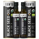 RAWYA Black Seed Oil - Organic Cold Pressed Nigella Sativa - Türkische Herkunft - USDA Organic - Natürliche Ergänzung - Schwarz Cumin Seed Oil - Rich Flavor & High Concentration - 250ml Glasflasche - 2 Pack