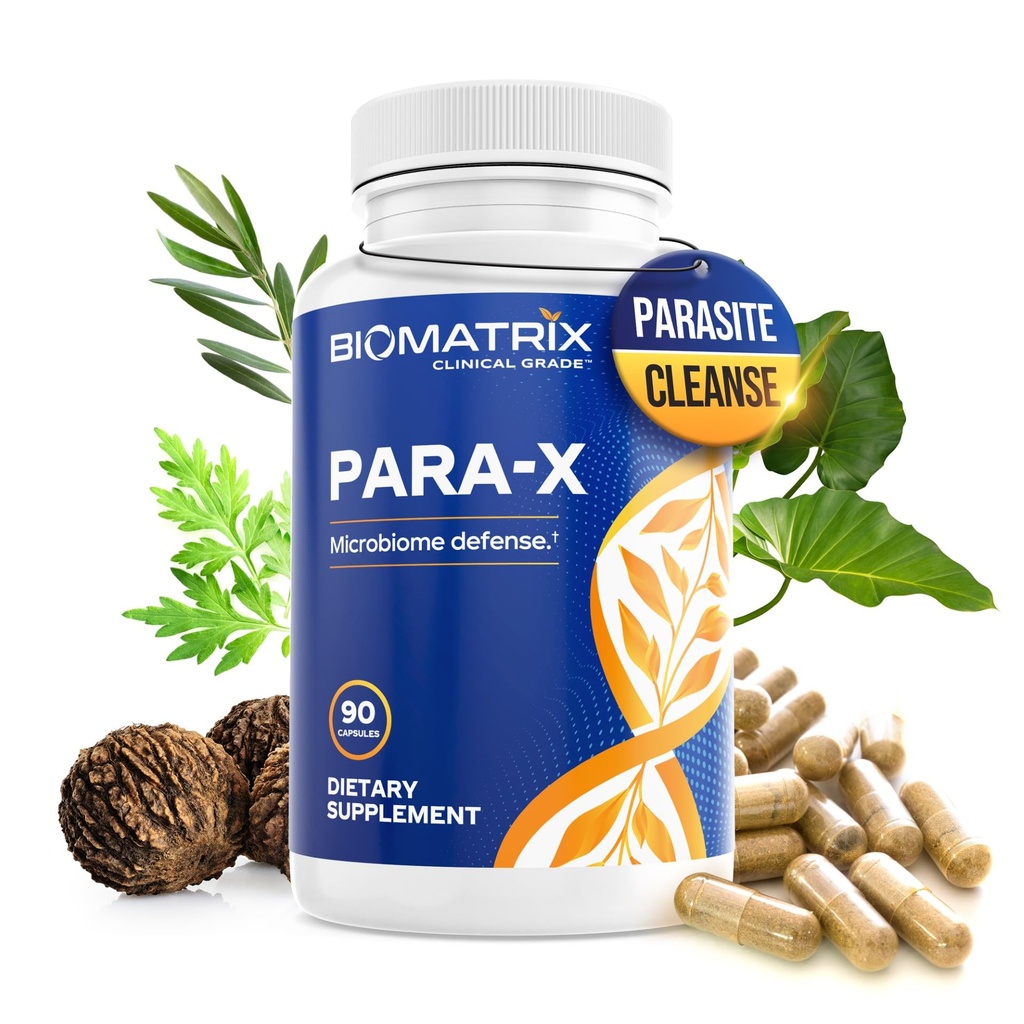 BioMatrix para-X Digestive Cleanse Supplement, Kräuterformel – Wormwood, Berberine, Black Walnut, Artemisinin, Olive Leaf, für Menschen | 90 Veggie Caps