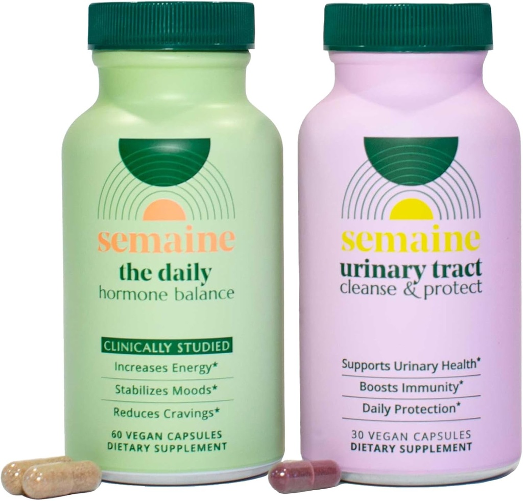 Semaine Hormon Balance & Blase Gesundheit Bundle - Förderung gesunde Blase, Unterstützung Cellular Energy, Immunität, Stimmung & Hormon Balance. | 1 Monat Versorgung