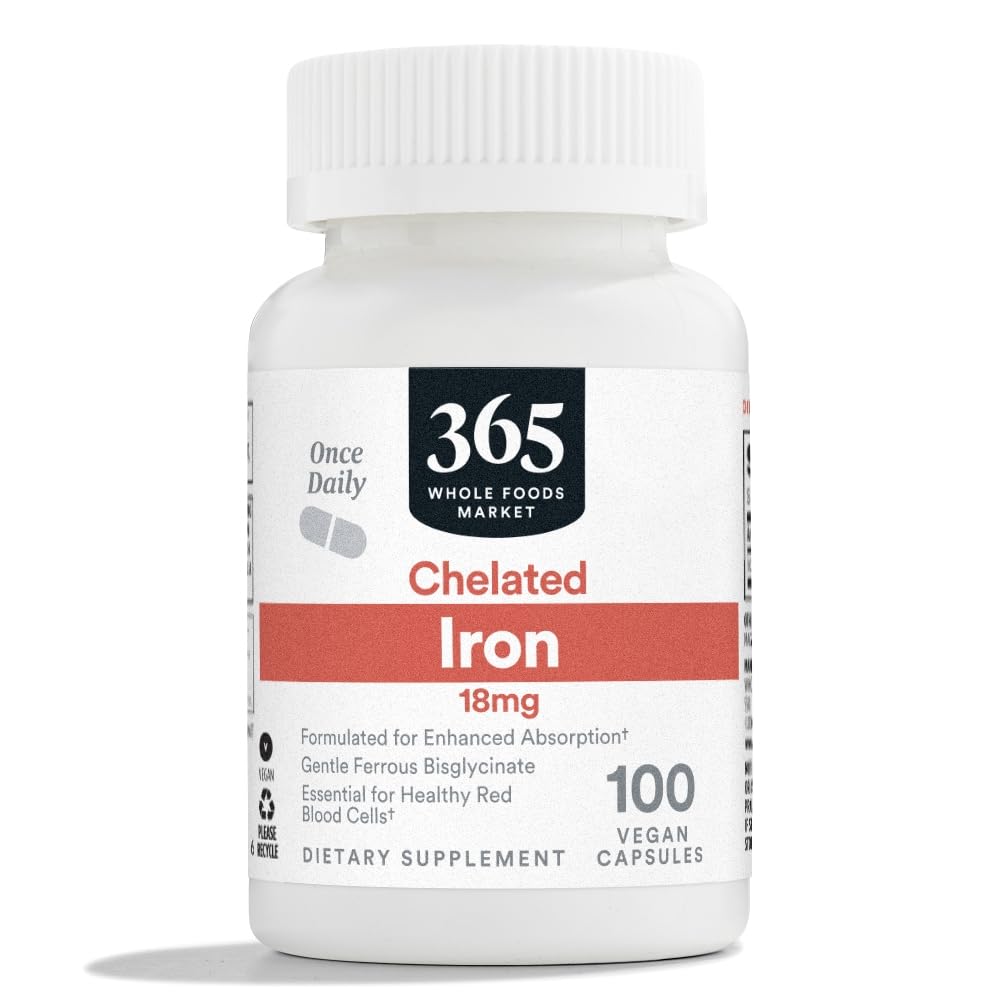 365 von Whole Foods Market, Chelat Iron 18mg, Vegan, 100 Kapseln
