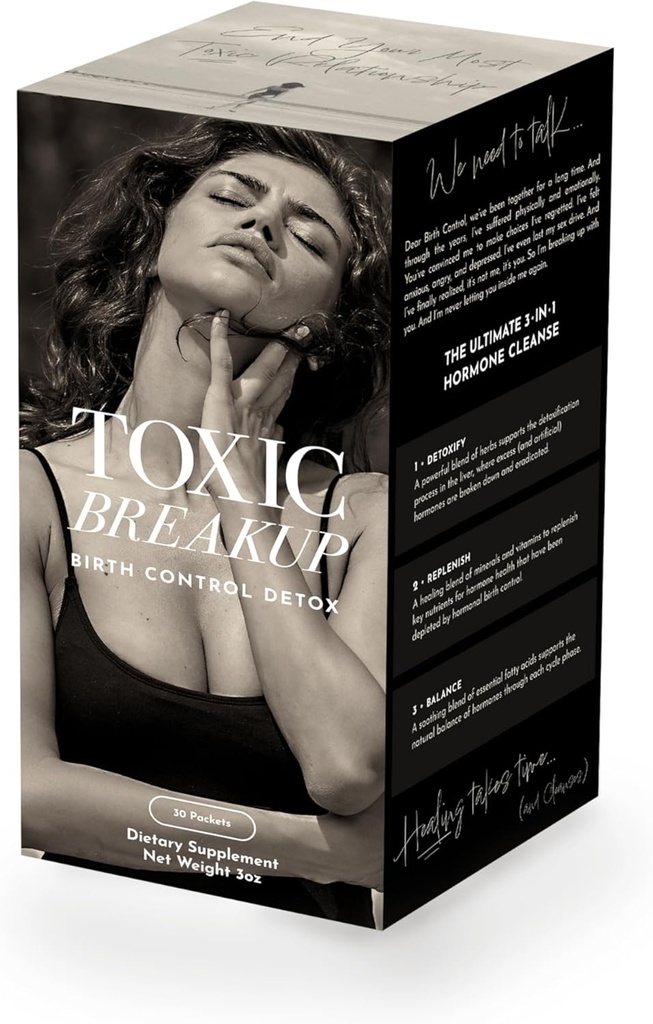Toxic Breakup Birth Control Detox Cleanse zum Wiederherstellen Hormon Balance | Liver Detox Supplement, mit Roter Klee, Chaste Tree Berry | Organic, Glutenfrei, Non GMO | 30 Pakete, 2-4 Wochen Cleanse