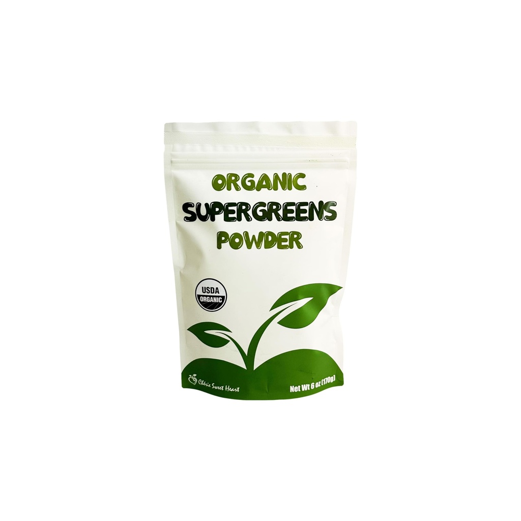 Cherie Sweet Heart Supergreens Poudre - Green Superfood - Bio Greens Poudre Super Greens - Smoothie Poudre - Superfood Poudre - Poudre de 6 oz Super Greens Poudre - 34 portions