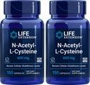 Life Extension N-Acetyl-L-Cystein (NAC) 600mg, 150 Kapseln (Pack von 2)