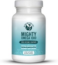 Mighty Omega 1000 Potent Omega 3 Supplément 1000 MG EPA DHA par capsule Haute dose Omega 3 Huile de poisson Anchovy du Pacifique Sud Source - Triglycéride Omega 3 Supplément acide gras