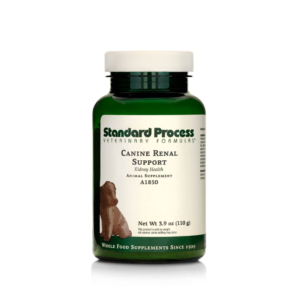Standard Process Canine Renal Support - Hundeergänzung für Nieren, Leber und Herzgesundheit - Tierergänzung für die Gesundheit Ihres Hundes - 3.9 oz (70 Servierungen)