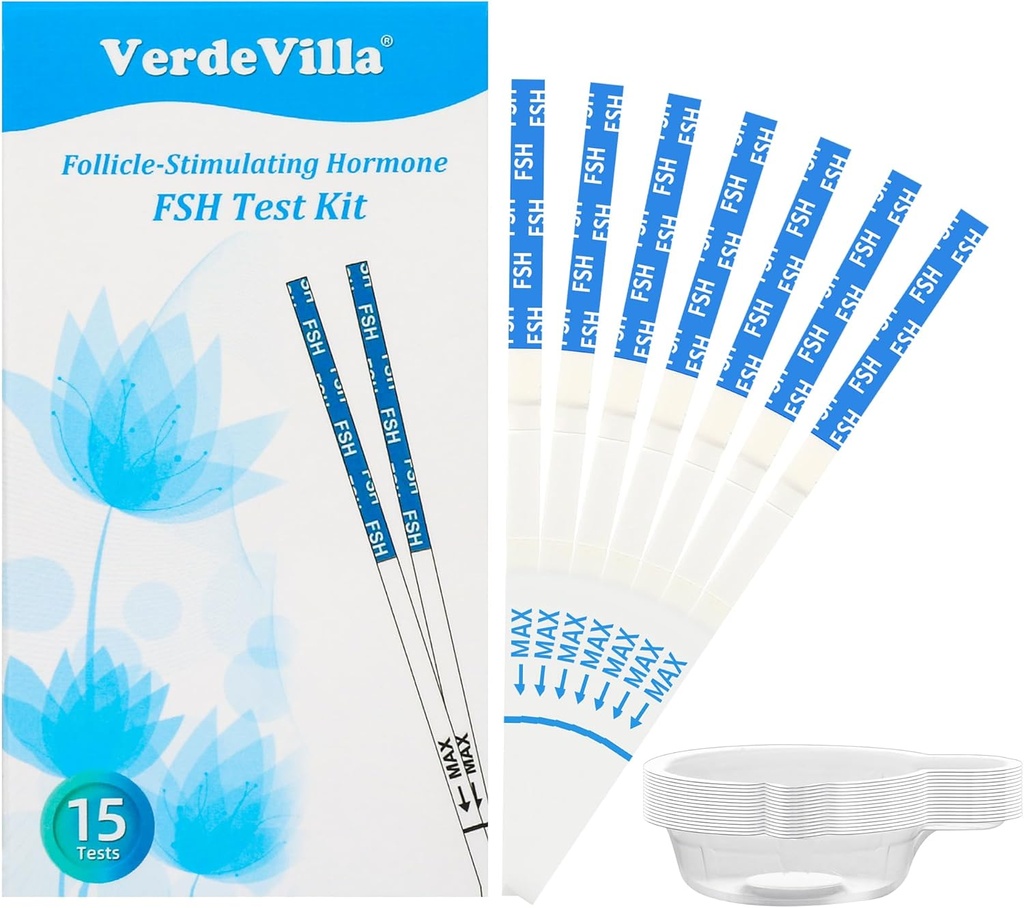 15 Pack Menopause Teststreifen zu Hause, FSH Test Perimenopause Test Hormon Balance für Frauen über 30 Hormontest