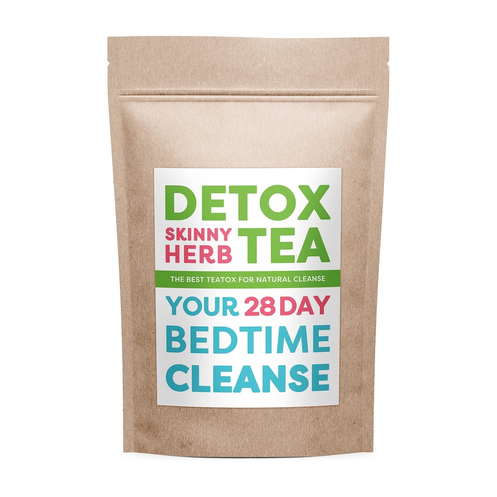 28 jours de nettoyage du lit: Detox Skinny Herb - Thé detox efficace, support nettoyant, 100% naturel