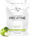 Muscle Feast Creapure - Micronized Creatine Monohydrate Pulver | Premium Pre-Workout oder Post-Workout | Flavored Creatine für Frauen & Men | Einfach zu mischen, Gluten-frei, sicher und rein (Green Apple, 250g)