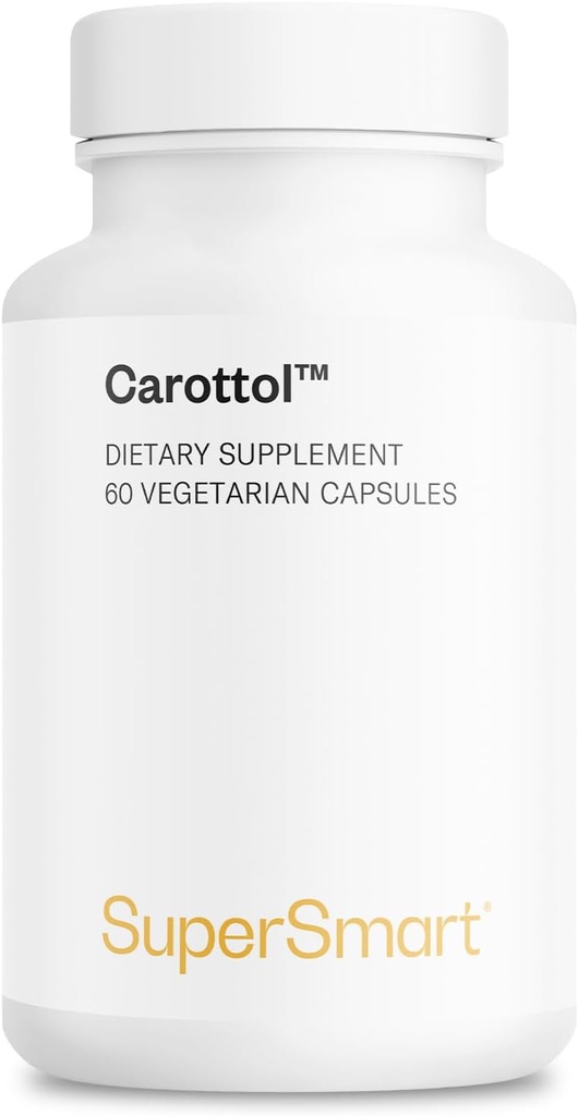 Supersmart - Carottol (erweiterte Formel) - Carotenoid Complex Supplement - mit Beta Carotene, Lycopin, Lutein & Zeaxanthin | Non-GMO & Gluten Free - 60 vegetarische Kapseln
