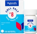 Hyland's No. 8 Cell Salt Mag Phos 6X, PMS Relief, Natürliches homöopathisches Relief von Menstruationsschmerzen und Muskelkrebs Symptome, Muskelentspanner, Schnellauflösende Tabletten, 100 Zähler