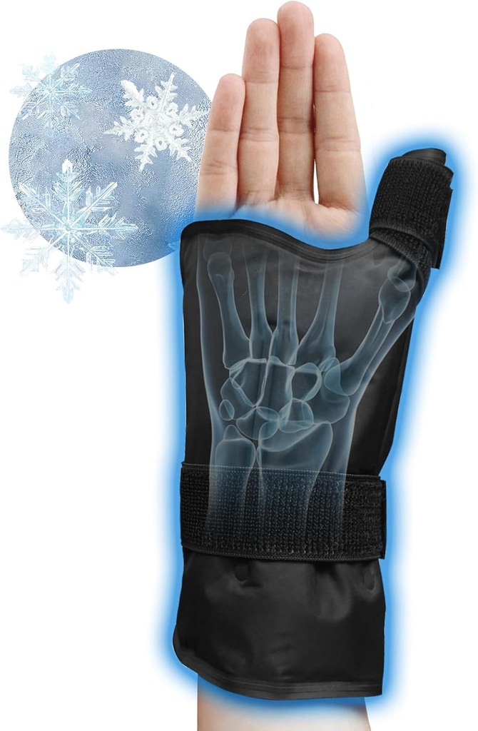 Hand Ice Pack Wrap, Gel Compression Support, Flexible Hot & Cold Brace für Handverletzungen Wiederverwendbar, Rheumatoiden, Tendinitis, Schwellung, Carpal Tunnel, Arthritis, Cold Pack für Schmerz & Muskeltherapie