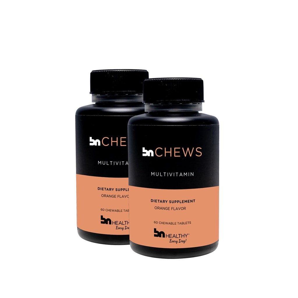 BNHealthy Chewable 2 Pack Bariatric Multivitamin mit Eisen, Vitamin B12, Delicious Orange Flavor – 120 Ct – 60-120 Day Supply.