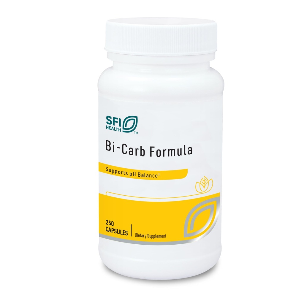 SFI Health Sodium Bicarbonate & Kalium Bicarbonat-Ergänzung - Schlüsselkomponenten helfen, gesunden pH-Wert (Acid/Base) Balance - Gastrointestinal Support - Bi-Carb Formel (250 Kapseln)