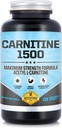 Carnitin 1500 - Acetyl L-Carnitin 1500mg Maximale Stärke Carnitin Ergänzung - Unterstützt Energie, Gedächtnis, Fokus und Gewichtsverlust Management - 120 Vegetarische Kapseln