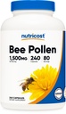 Nutricost Bee Pollen (240 capsules, 80 portions) (1 500MG par portion) - Non-OGM, BPF compatible