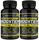 Booster de testostérone pour les hommes - Supplément d'amélioration masculine avec l'herbe de chèvre horny et Tongkat Ali - Pilules d'agrandissement de constructeur de muscles - Booster de test naturel Plus de désir, d'énergie, d'endurance, de Libido (2 PACK)