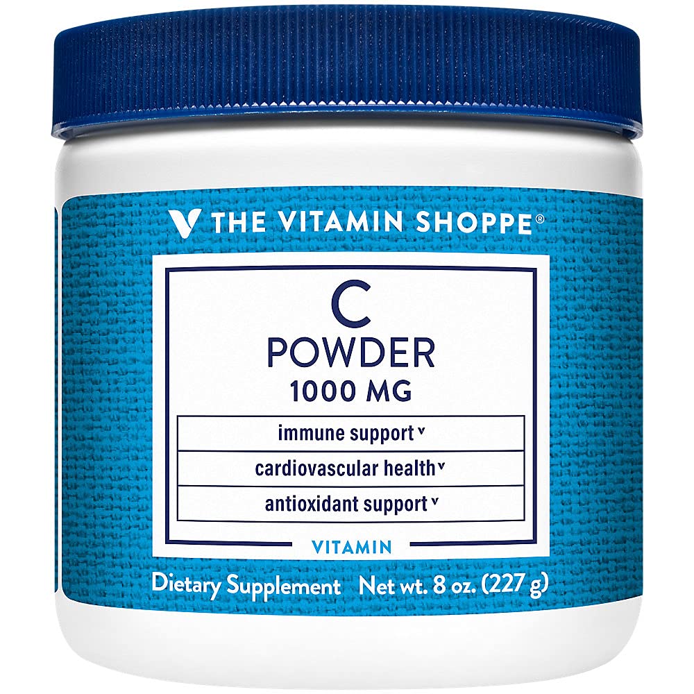 Das Vitamin Shoppe Vitamin C Pulver 1000MG, Antioxidans, das Immun- und Herz-Kreislauf-Gesundheit unterstützt (8 Unzen Pulver)