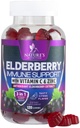 Immun Support Gummis mit Elderberry Extrakt - Sambucus Elderberry Gummy mit Zink & Vitamin C, Natürliche Vegan Immununterstützung Ergänzung für Erwachsene & Kinder, Gummy Elder Berry Vitamine - 120 Gummis