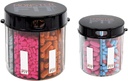 Monster & Monster Jr Supplément Médicament Pill Dispensers 2 Pack avec étiquettes, Bouteilles Extra Grand et Petit Pill Pill Poignez presque tout supplément, facile à distribuer (Monster & Monster Jr.)