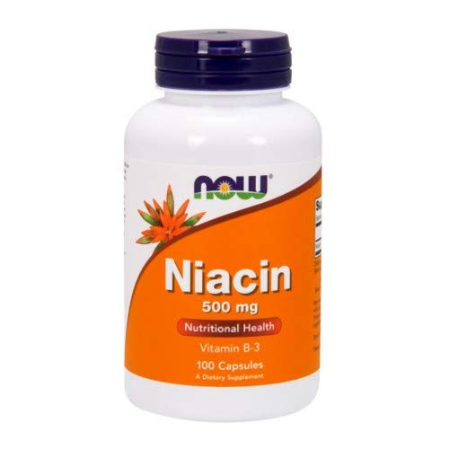 MAINTENANT compléments alimentaires, niacine (vitamine B-3) 500 mg, vitamine essentielle du groupe B*, santé nutritionnelle, 100 capsules