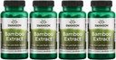 Swanson Bamboo Extract - Natürliches Haar, Haut und Nägel Beilage - 70% Silica Inhalt Unterstützung Collagen Formation & Knochenwachstum - (60 Veggie Kapseln, 300mg Jeder) 4 Pack