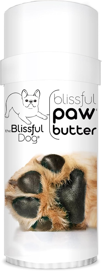 Die Blissful Dog Paw Butter, Moisturizer für trockene Paw Pads, weicht und schützt einen rauen Paw im Winter, Vielseitigkeit, Lick-Safe Dog Paw Pad Balm, 3 Unzen.