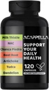 ACAPPELLA Milchdistel, NAC, Chanca Piedra, Beetroot, Artichoke, TUDCA, Dandelion Capsule, Liver Cleanse Supplement mit Kurkuma, Ginger, Panax Ginseng, Berberine (1)